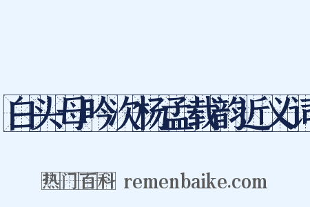 白头母吟次杨孟载韵近义词是什么意思的图片